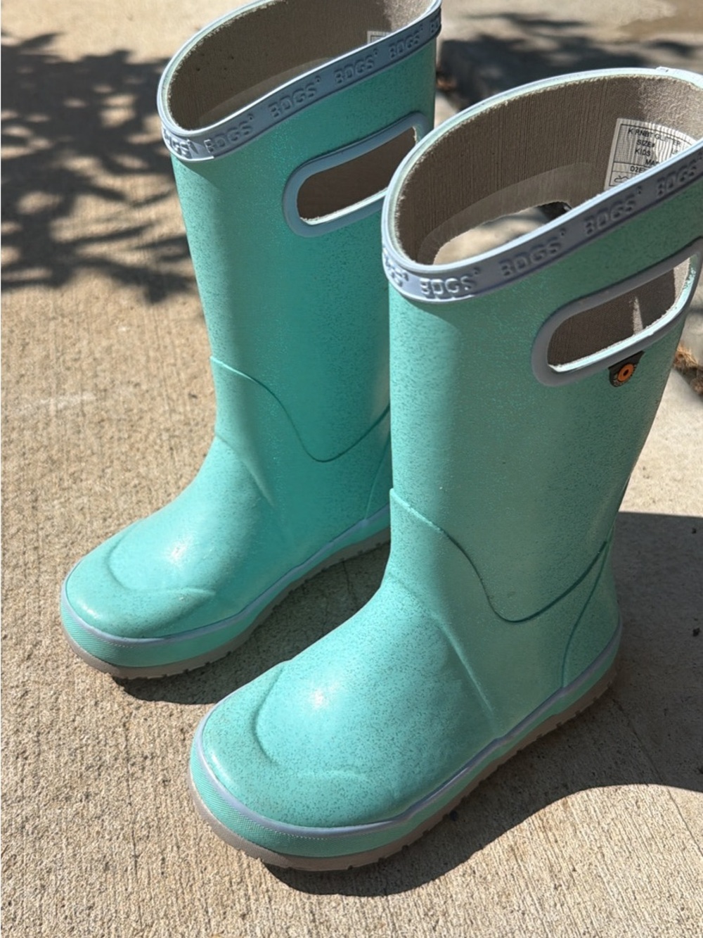 Bogs Kids glitter rain boots